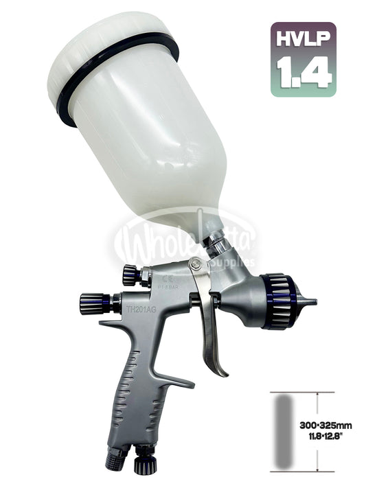 HVLP Top Grade Auto Refinishing Paint Spray Gun TOOL-BAR TH201AG Aluminium 1.4mm Nozzle