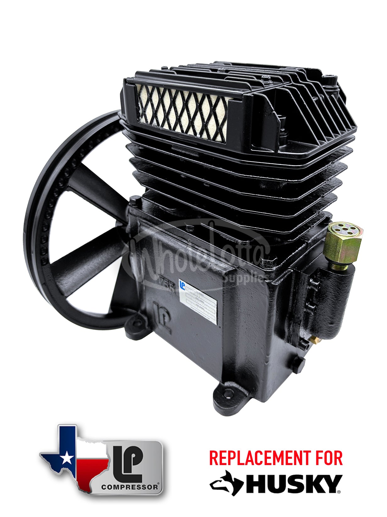 LP Compressor L800055, Model LPSS7550, Single-Stage Compressor Pump, 2 Cylinder, 1.5-4 HP