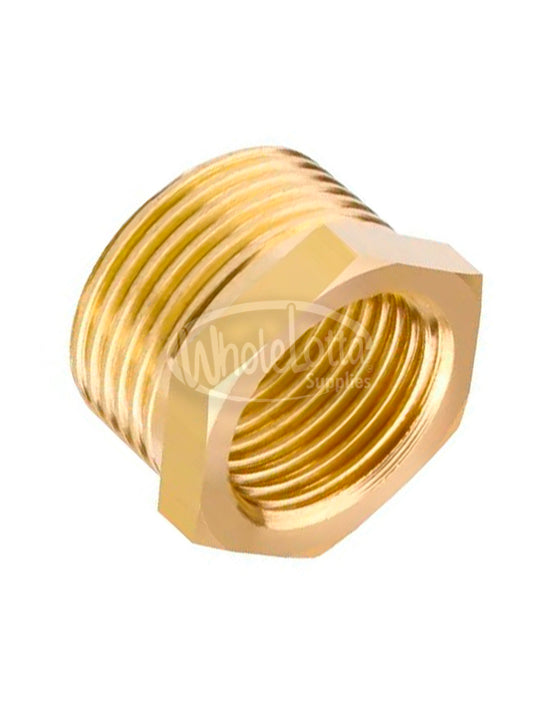 Hex Brass Reducer Bushing Threaded Pipe Fitting 3/4″ NPT Male x 1/2″ NPT Female Adapter