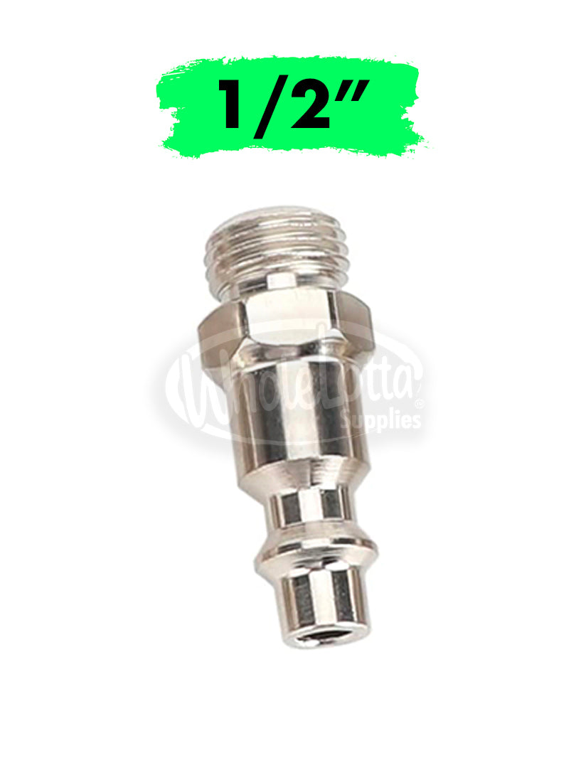 1/2 Inch NPT Air Quick Coupler Male Plug Industrial, Pneumatic Air Compressor Connect (1/2" MP-NPT)