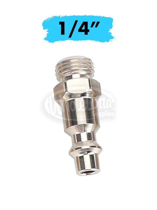 1/4 Inch NPT Air Quick Coupler Male Plug Industrial, Pneumatic Air Compressor Connect (1/4" & 3/8" MP-NPT)