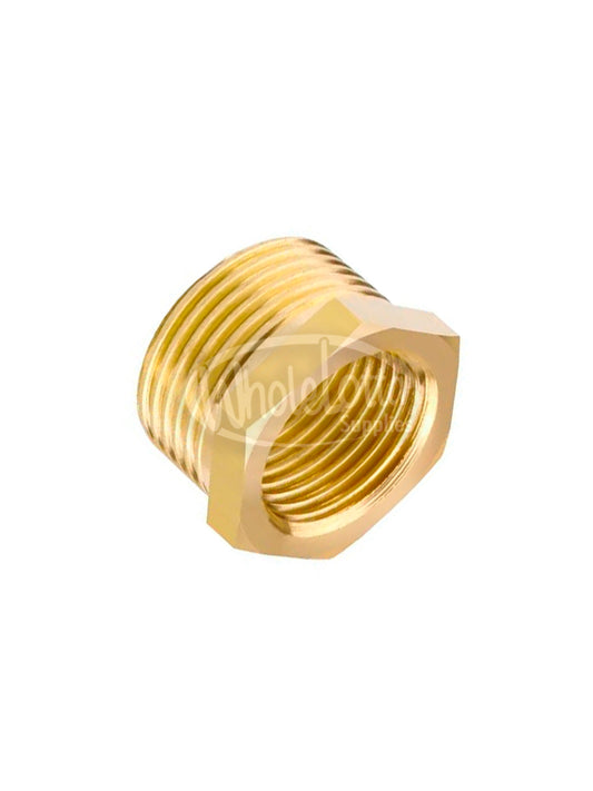 Hex Brass Reducer Bushing Threaded Pipe Fitting 3/8″ NPT Male x 1/4″ NPT Female Adapter