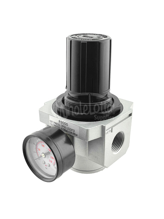 SUPER DUTY 1″ NPT In-Line Pressure Regulator for Air Compressor 7 To 215 PSI Adjustable