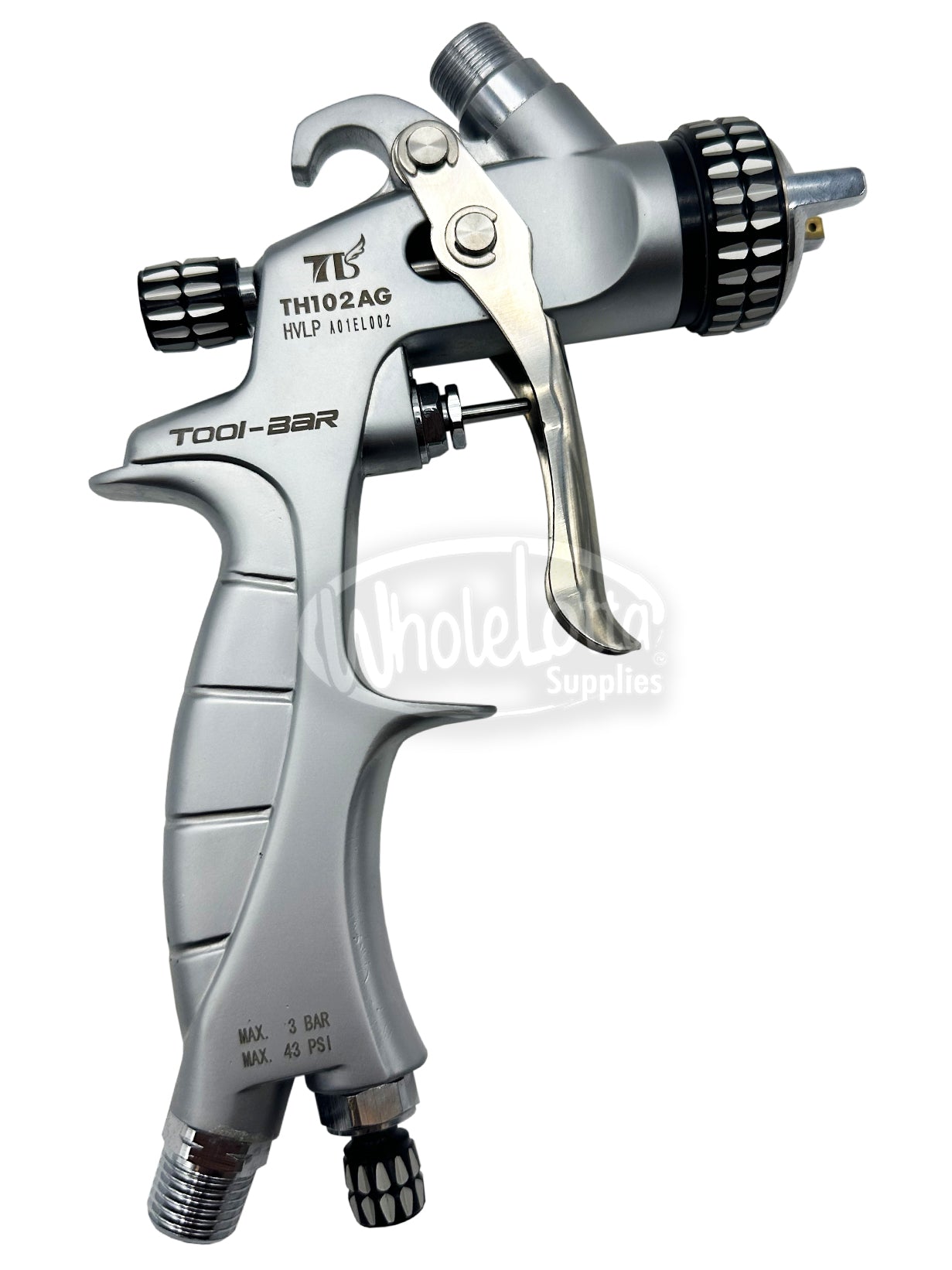 MINI HVLP High Grade Auto Refinishing Paint Spray Gun TOOL-BAR TH102AG Aluminium 1.2mm Nozzle