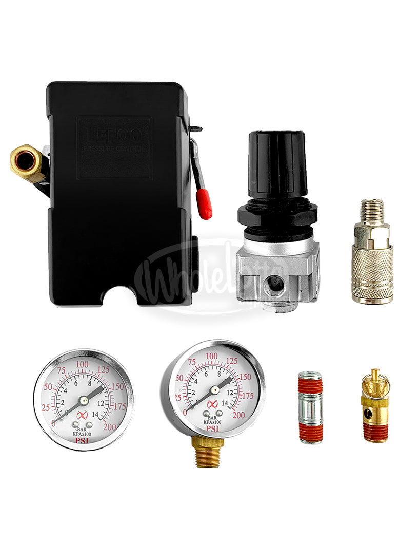 Universal Compressor Manifold & Pressure Switch 95-125 PSI Assembly KIT 26AMP