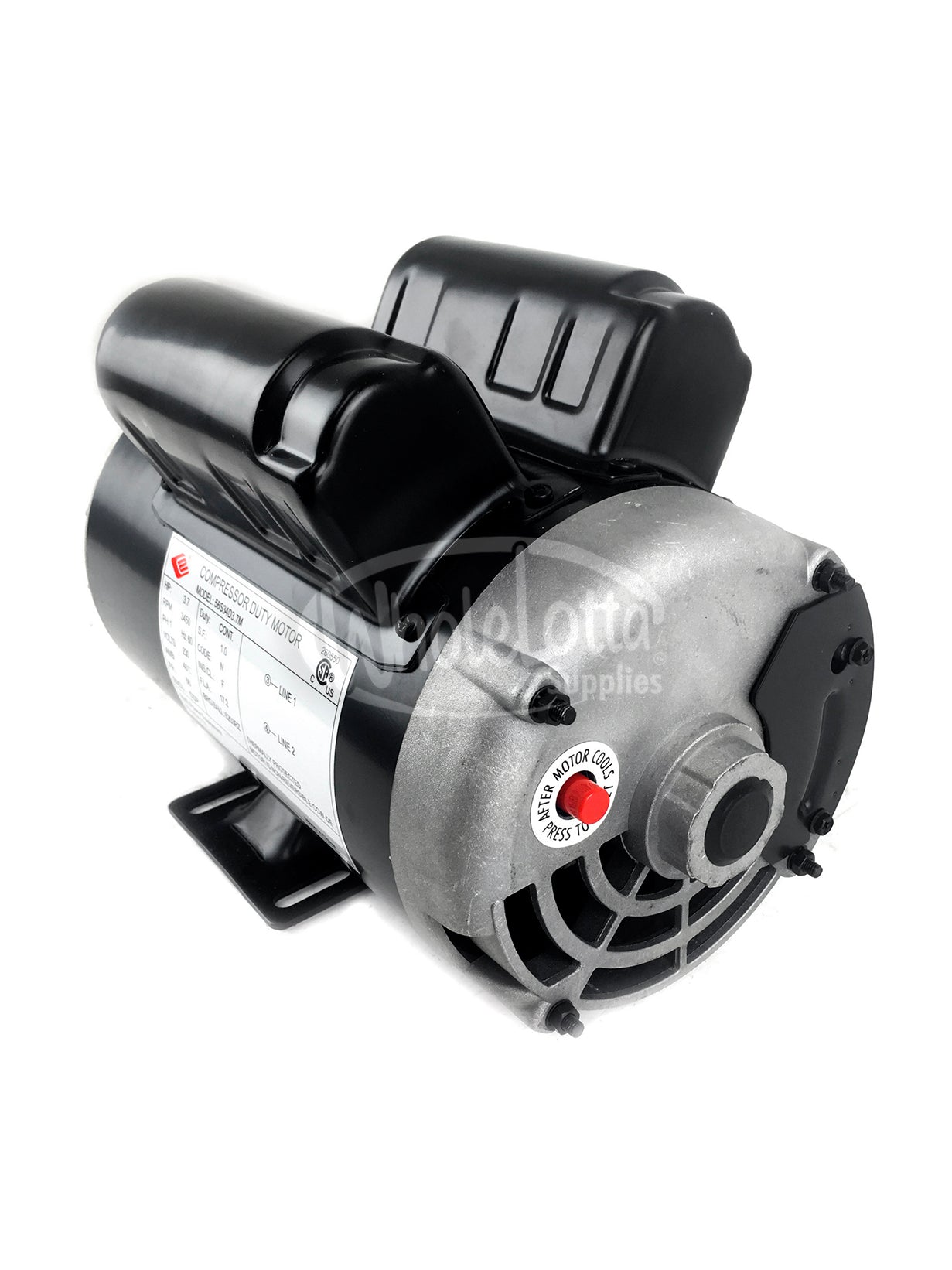 EMZ 3.7HP 3450 RPM / 230V / 1ph / 17.2 Amp Air Compressor NEMA Motor 5/8″ Shaft