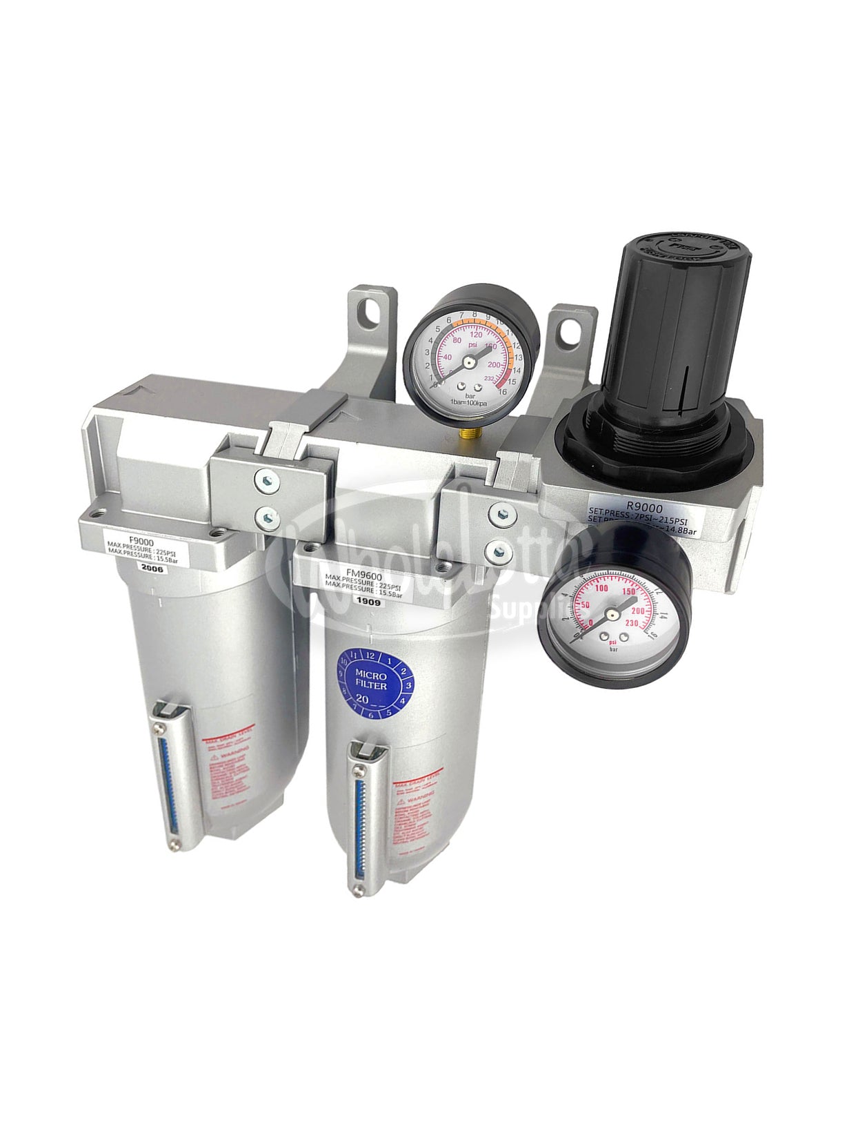 SUPER DUTY 3/4″ NPT 2 Stages Filter Industrial Grade Coalescing Regulator System w/ Auto Drain