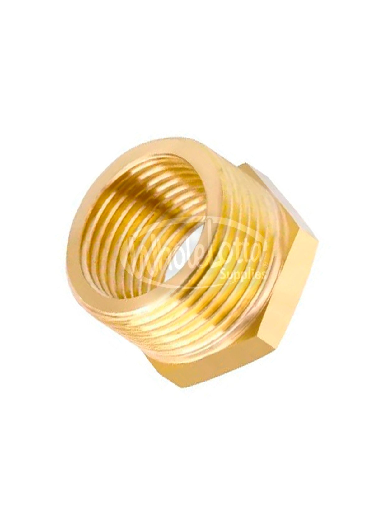 Hex Brass Reducer Bushing Threaded Pipe Fitting 1/2″ NPT Male x 3/8″ NPT Female Adapter