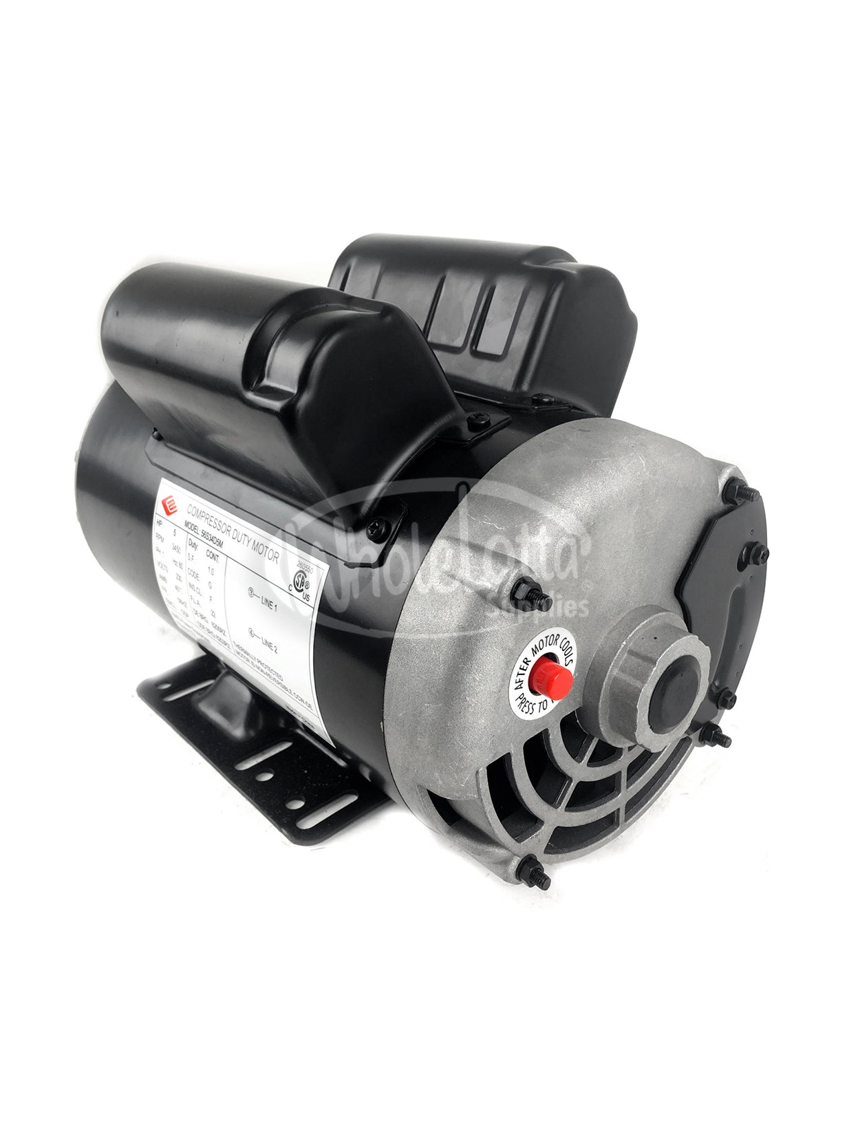 EMZ 5HP 3450 RPM / 230V / 1ph / 22Amp Air Compressor NEMA Motor 7/8″ Shaft