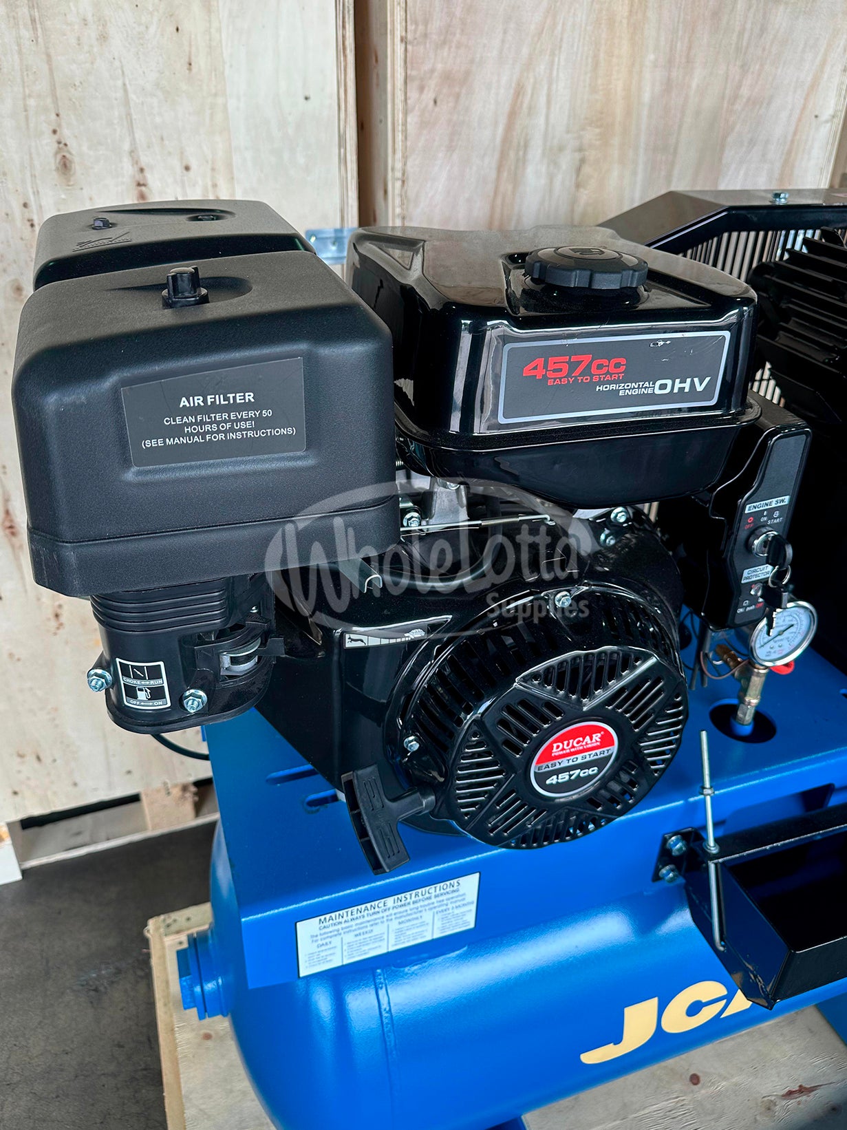 JC AIR 30 Gallon Piston Air Compressor 14hp Gas/Petrol Powered 12BAR / 20 CFM