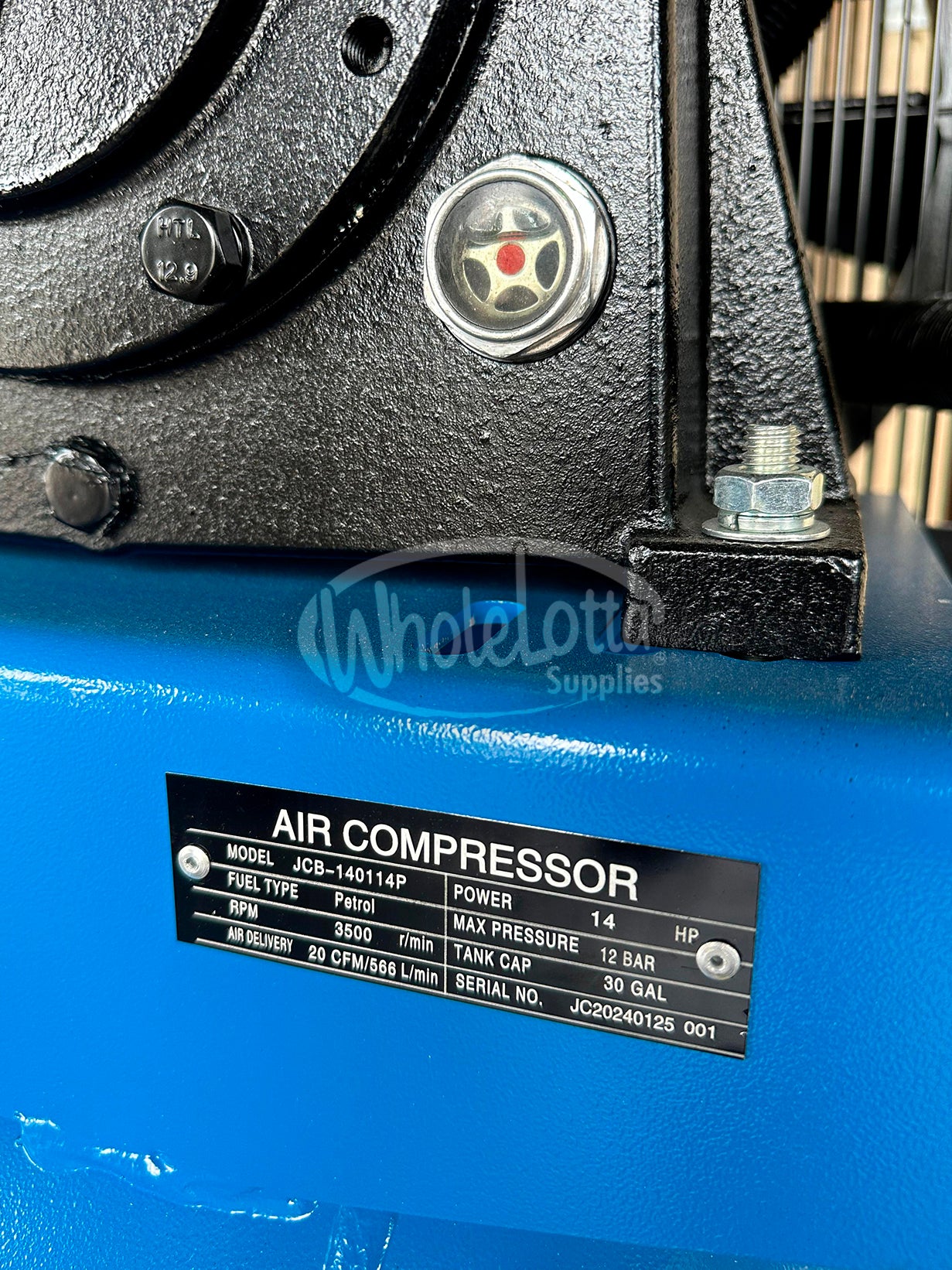 JC AIR 30 Gallon Piston Air Compressor 14hp Gas/Petrol Powered 12BAR / 20 CFM