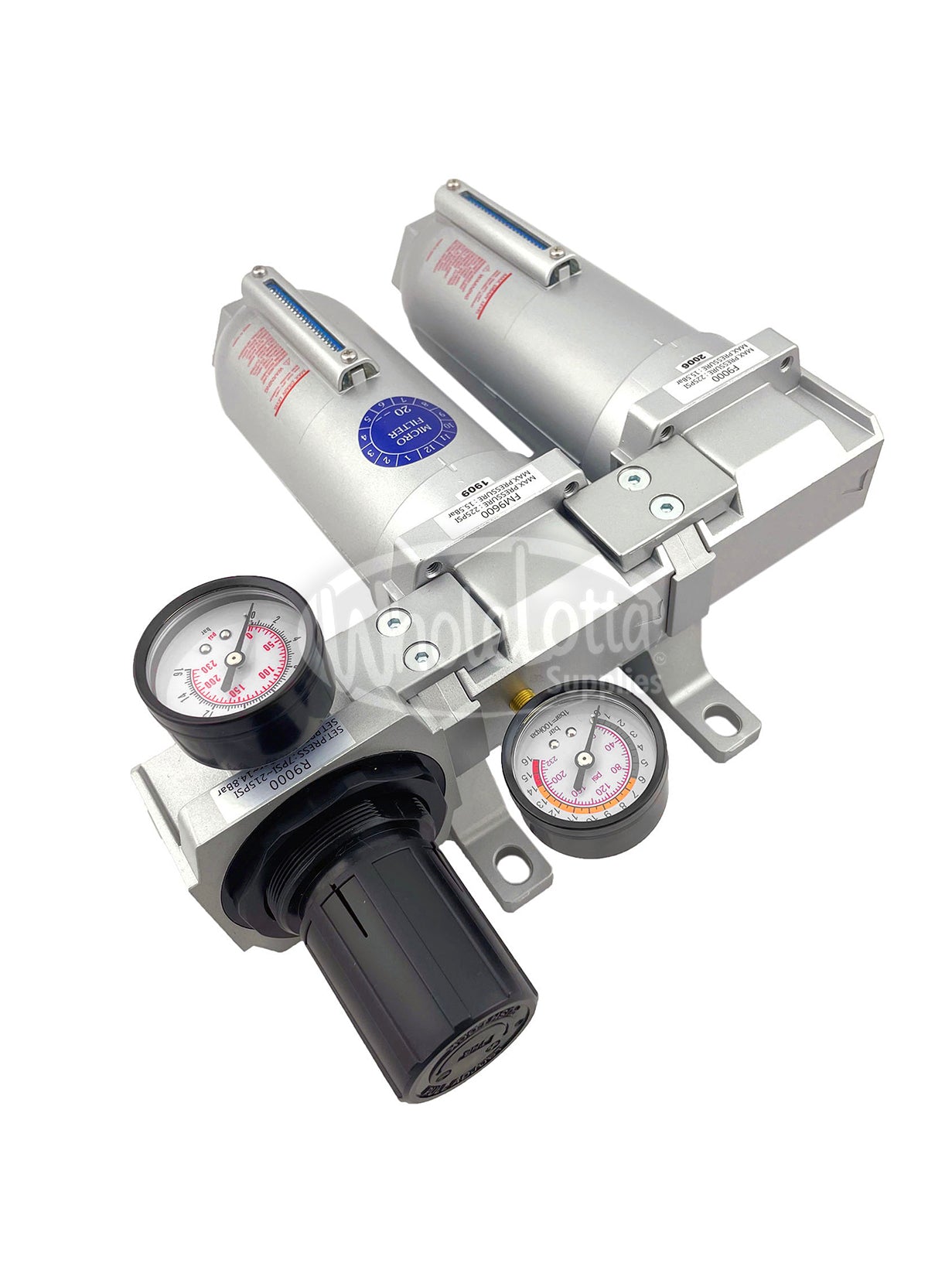 SUPER DUTY 3/4″ NPT 2 Stages Filter Industrial Grade Coalescing Regulator System w/ Auto Drain