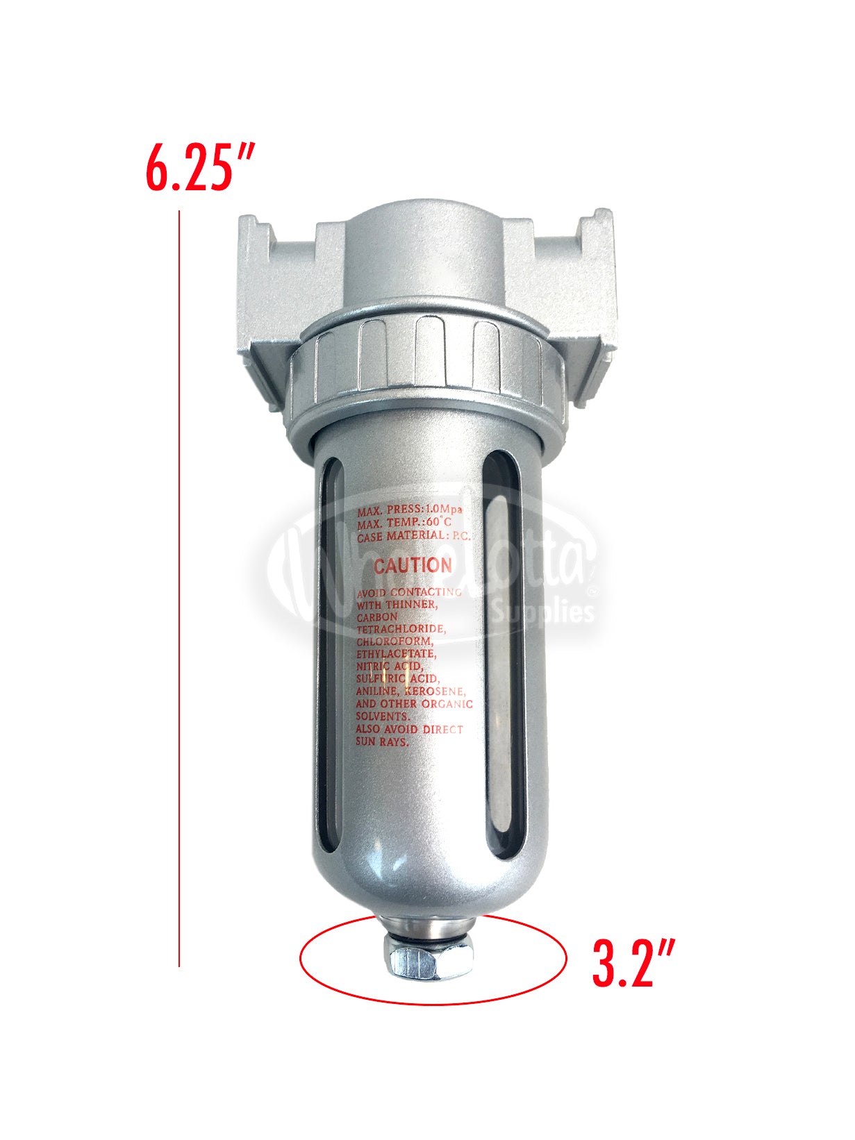 3/8″ NPT Compressed Air In Line Filter Mid Flow Desiccant Dryer Moisture Water Separator