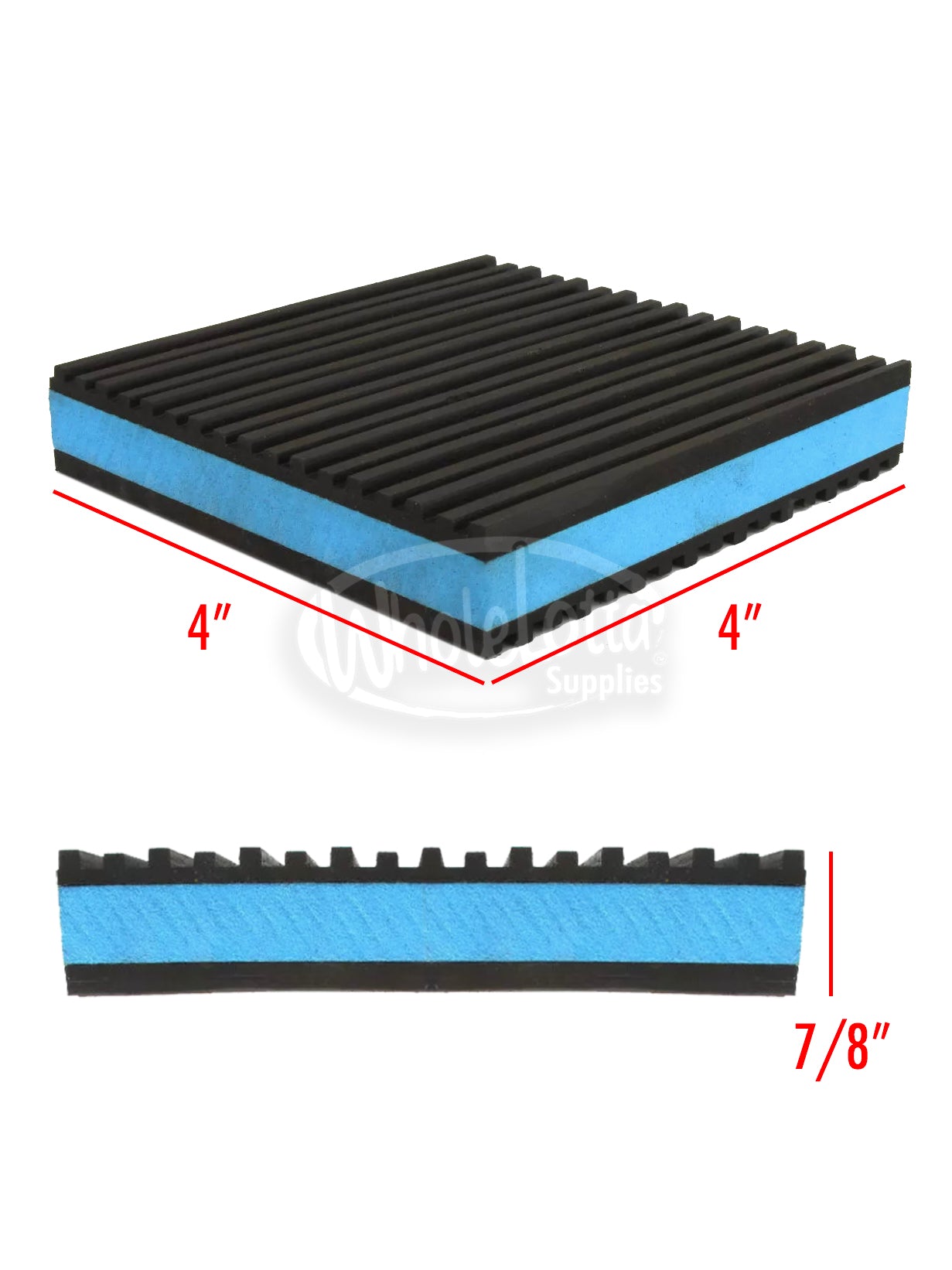 Anti Vibration Rubber & Composite Foam Blue Pad Industrial Dampener Isolation Air Compressor HVAC 4x4x7/8"