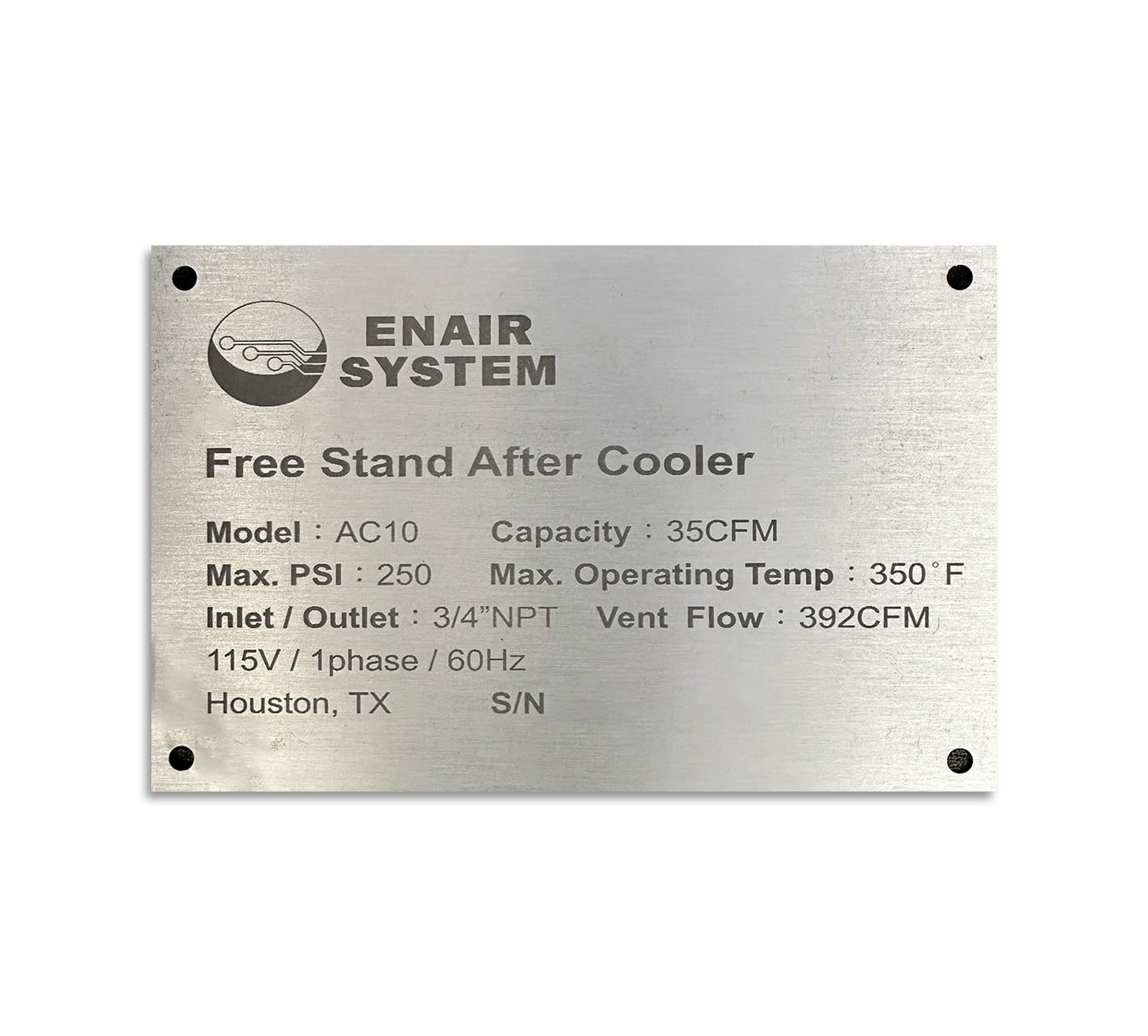 35 CFM FREE STAND AFTERCOOLER ENAIR 115v