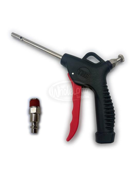 Air Blow Gun 16Bar Nylon Adjustable Flow 4" Length OSHA Compliant